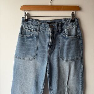 Cotton Stretchy Women's Classic Blue Straight Leg Jeans